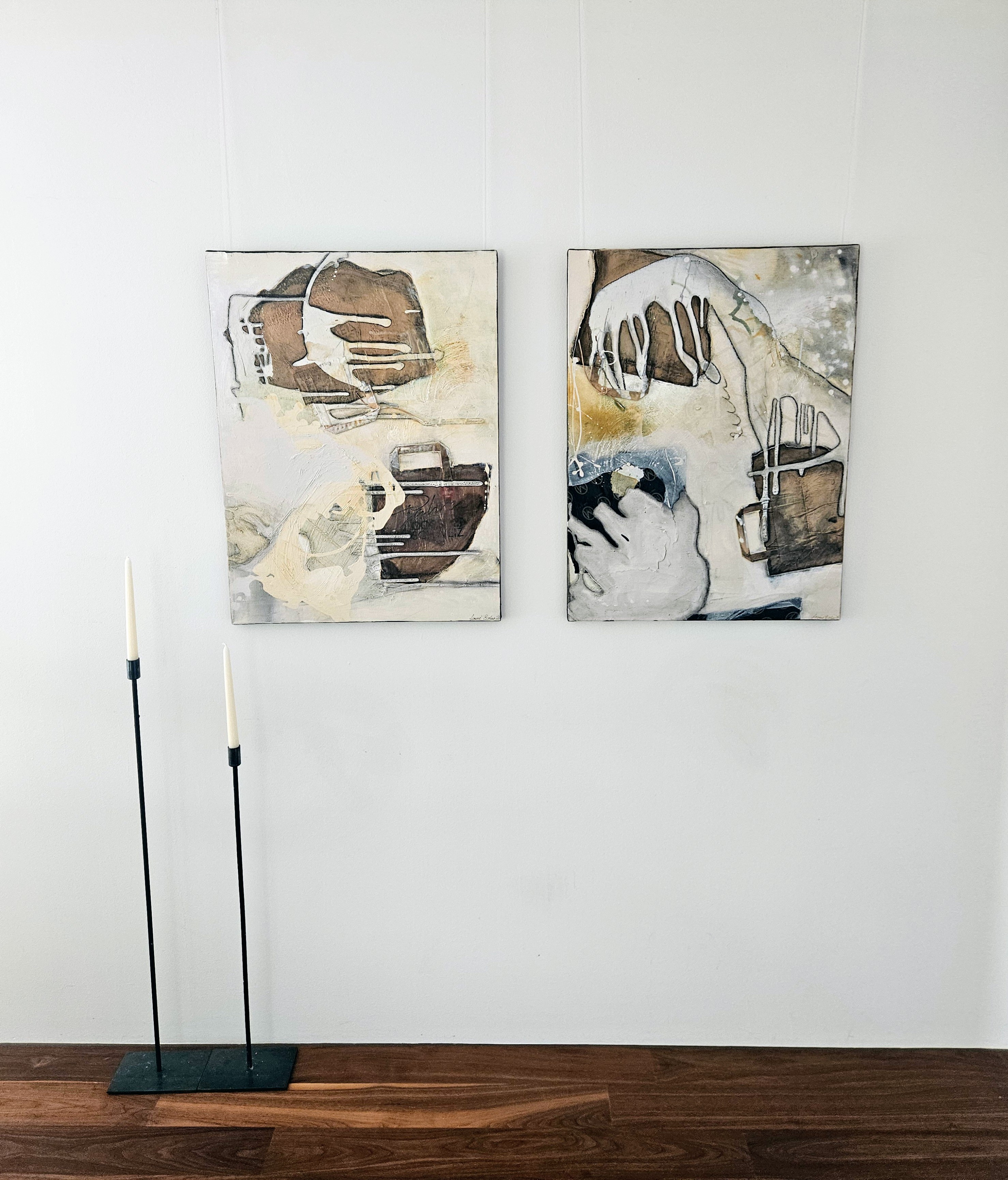 Flow I & II  80x60cm  je 1400.-/beide 2500.-